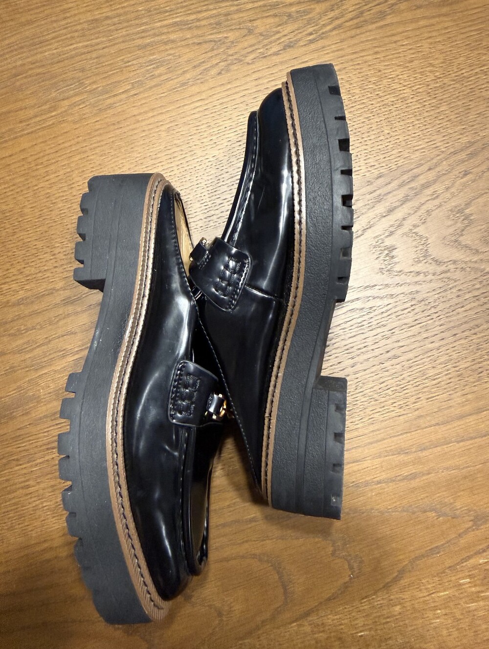 Sam Edelman Black Patent Leather Loafer Size 7.5 - Picture 10 of 12